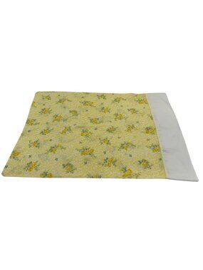 Vintage Tastemaker No Iron Muslin Floral Standard Pillowcase 42" x 36" Yellow
